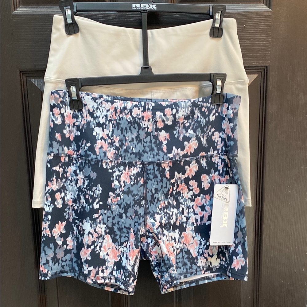 RBX Women's Floral Print Shorts - Blue and Pink